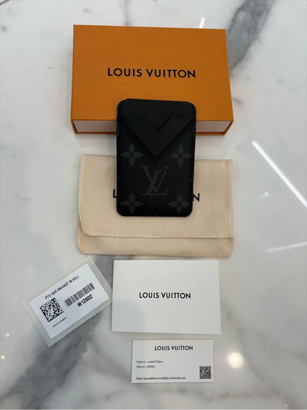 Louis Vuitton Black Monogram Slim Card Holder